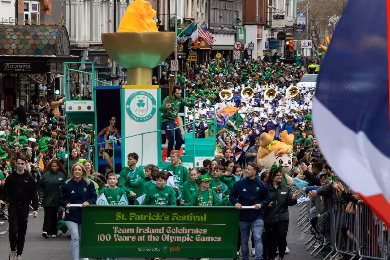 St Patrick's day Parade Dublin 2025. Book affordable St. Patrick’s Day accommodation at The Dawson Hostel for a front-row experience.